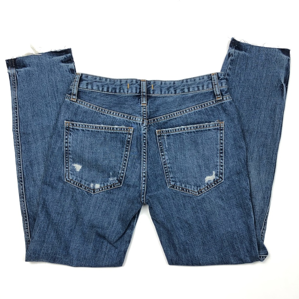 SOLD NWT Free People Boyfriend Distressed Jeans 24 - Picture 4 of 8